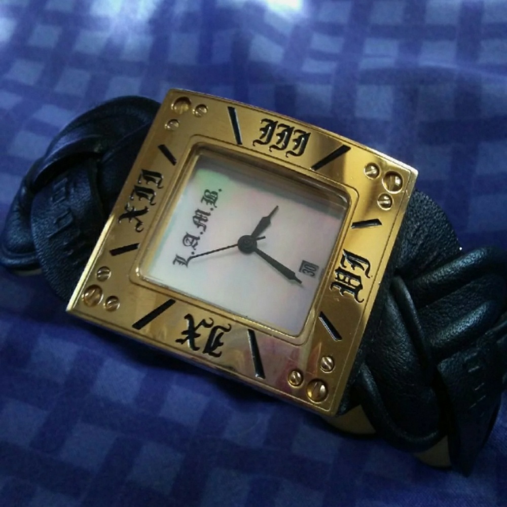 L.A.M.B. Leather Braided Watch